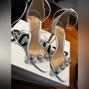 White heels size 6.5, Schutz